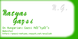 matyas gazsi business card